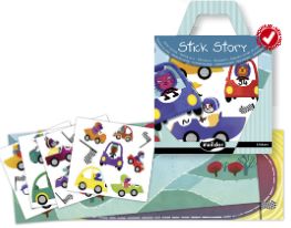 AUTOCOLLANTS RÉUTILISABLES STICK STORY: PETITS BOLIDES