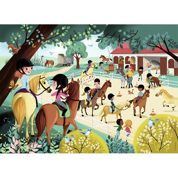 CASSE-TÊTE 60 PIÈCES NATHAN - BIENVENUE AU CENTRE ÉQUESTRE
