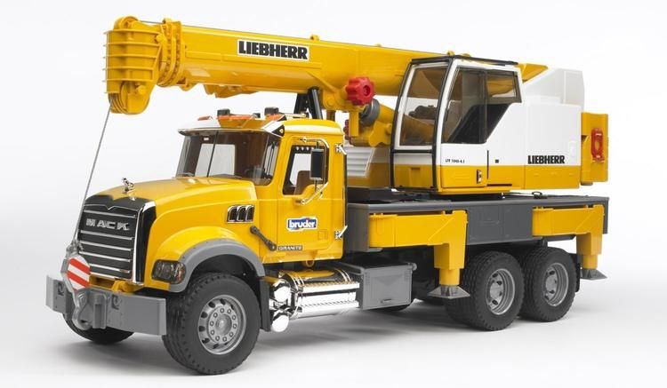 BRUDER 02818 - MACK GRANITE LIEBHERR CRANE TRUCK