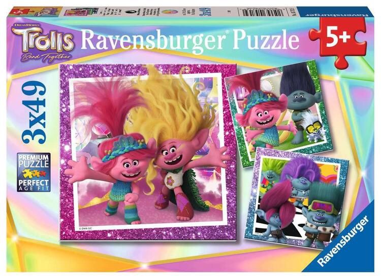 CASSE-TÊTE 3 X 49 PIÈCES RAVENSBURGER - LA POP NE S'ARRÊTE JAMAIS