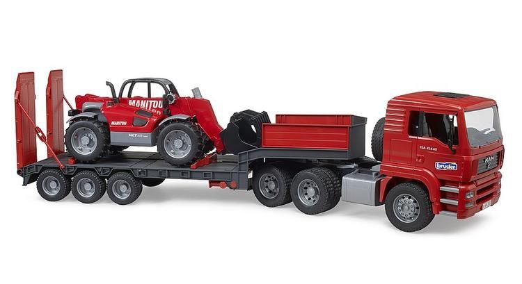 BRUDER 02774 - TGA LOADER TRUCK AVEC MANITOU LOADER