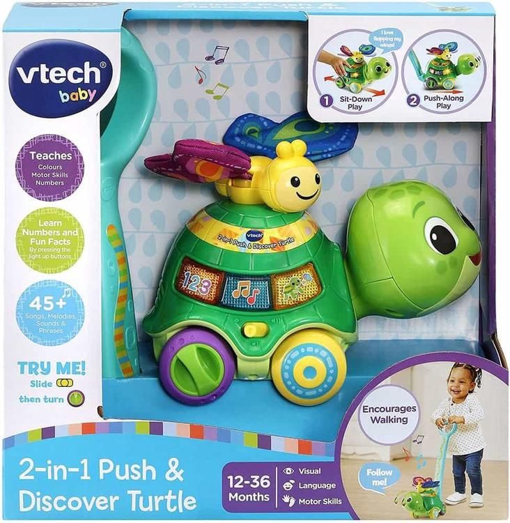 VTECH - POUSSE-POUSSE TORTUE 2 EN 1