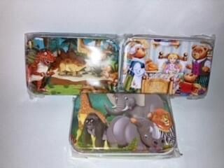 CASSE-TÊTE EN BOIS DE 60 PIÈCES DANS UNE BOITE EN MÉTAL