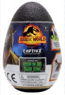 OEUF DE DINOSAURE AVEC FIGURINE ET SLIME