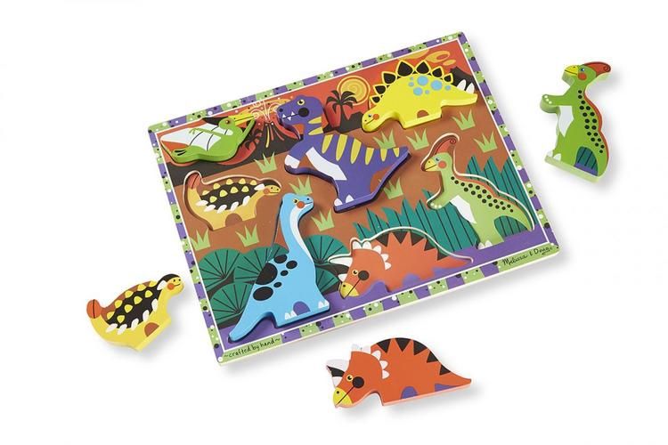 CASSE-TÊTE 7 PIÈCES EN BOIS MELISSA &amp; DOUG - DINOSAURES