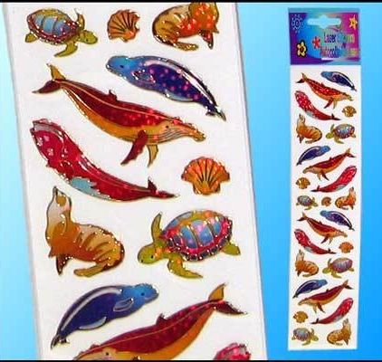 AUTOCOLLANTS ANIMAUX DE LA MER
