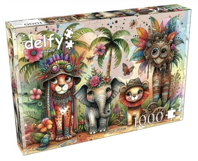 CASSE-TÊTE 1000 PIÈCES DELFY - STYLE DES TROPIQUES (TROPIC STYLE)
