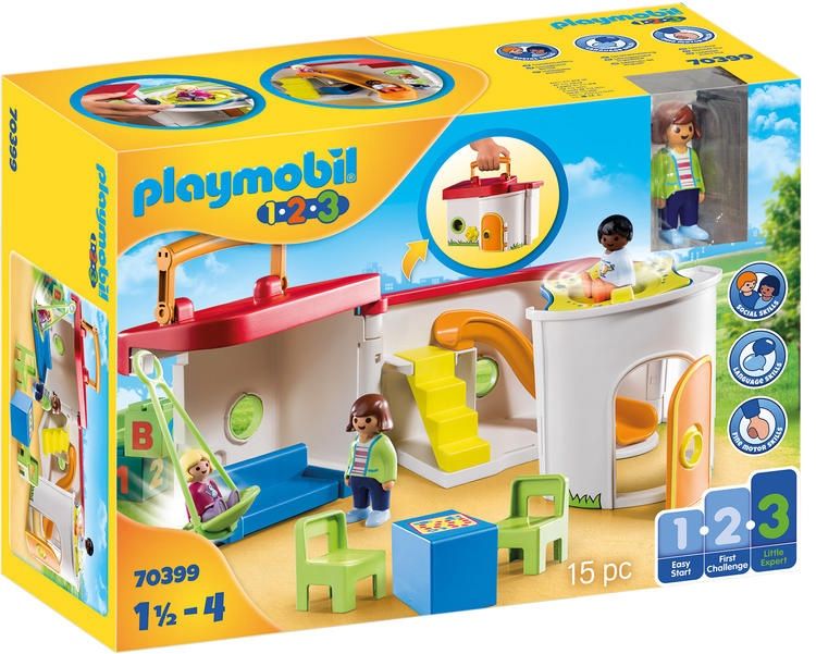 PLAYMOBIL 1-2-3 70399 - GARDERIE TRANSPORTABLE