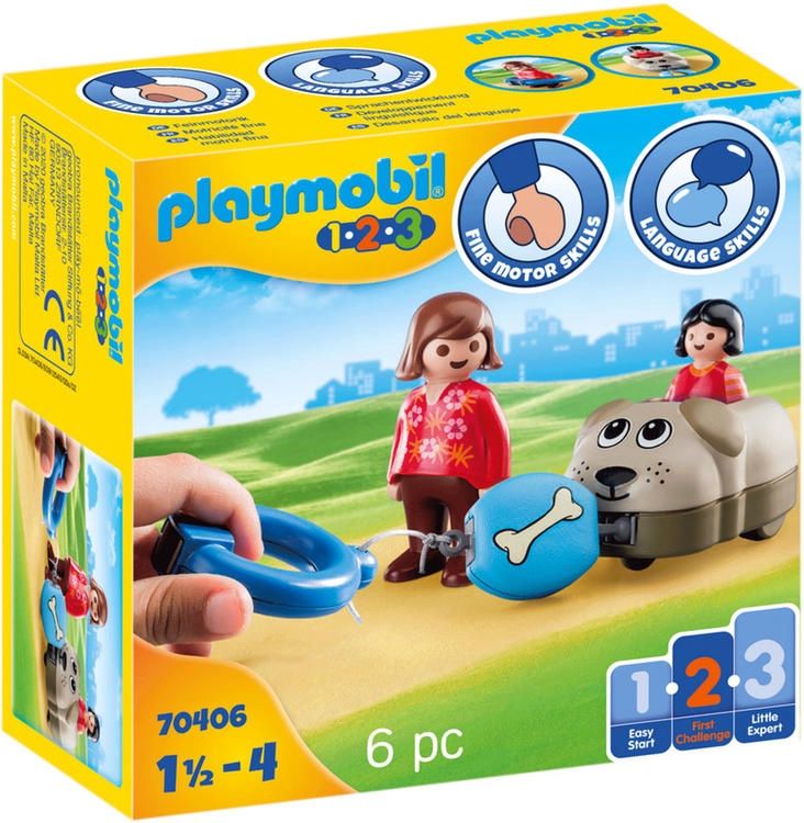 Playmobil 1-2-3 70406 - Wagon chien