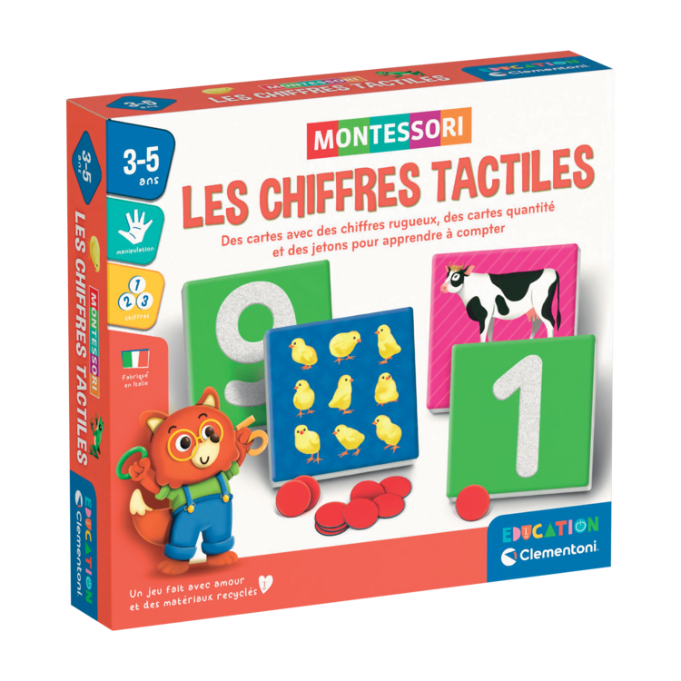 CLEMENTONI MONTESSORI - LES CHIFFRES TACTILES