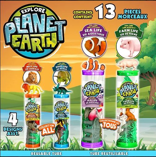 FIGURINE D'ANIMAUX VARIÉS EN TUBE