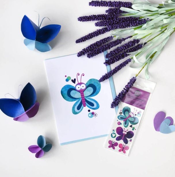 CARTE DE SOUHAITS PICO TATOO - PAPILLON