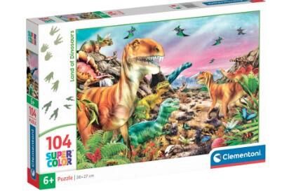 CASSE-TÊTE 104 PIÈCES CLEMENTONI - TERRE DES DINOSAURES