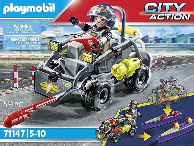 PLAYMOBIL 71147 -QUAD TRANSFORMABLE DE BANDIT