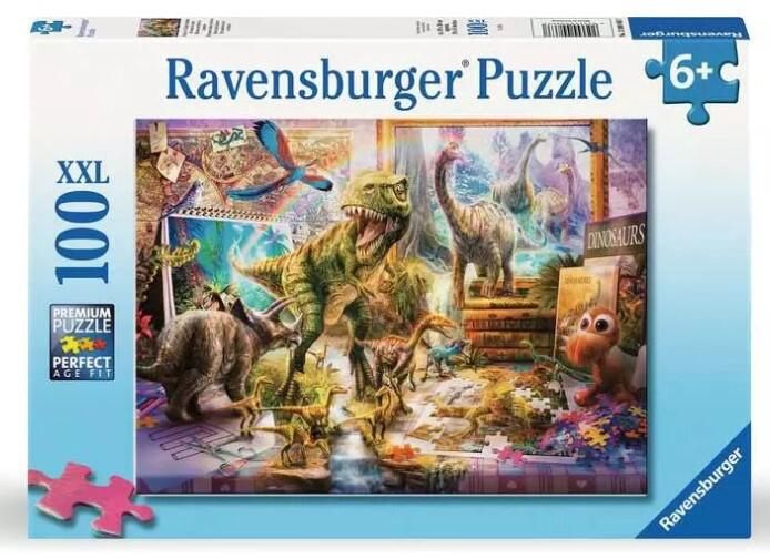 CASSE-TÊTE 100 PIÈCES RAVENSBURGER - DINOSAURES DANS LA CHAMBRE