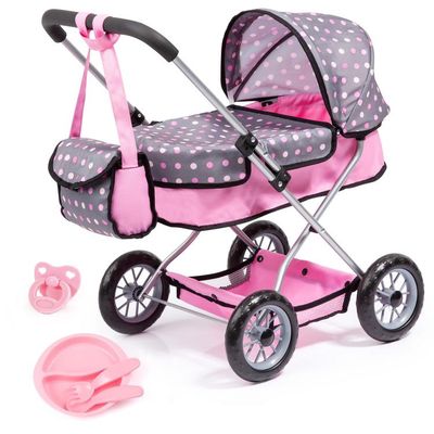 POUSSETTE POUR POUPÉES À POIS