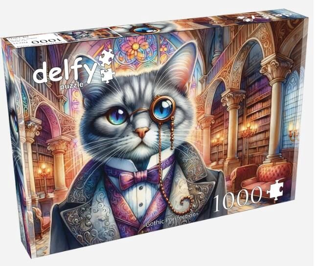 CASSE-TÊTE 1000 PIÈCES DELFY - GOTHIC PURRFECTION