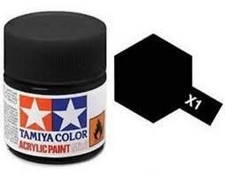 PEINTURE TAMIYA NOIR BRILLANT ACRYLIQUE X-1