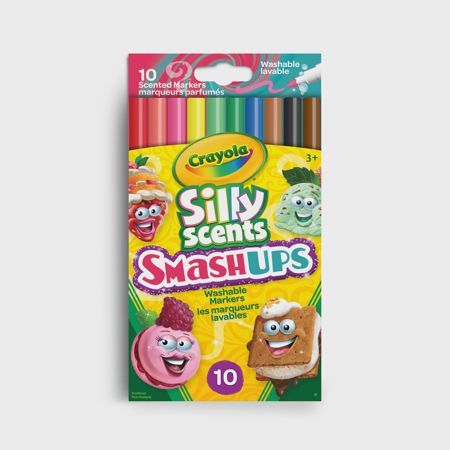 CRAYOLA - 10 MARQUEURS LAVABLE PARFUMÉS À TRAITS FINS