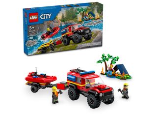 LEGO CITY 60412 - LE CAMION DE POMPIERS 4X4 AVEC BATEAU DE SAUVETAGE