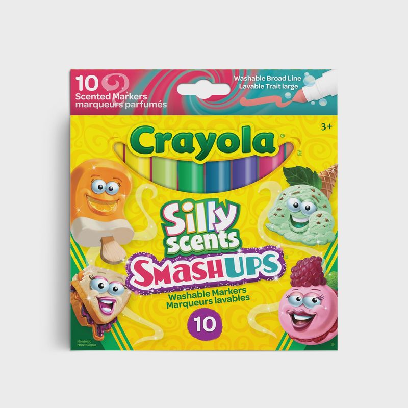 CRAYOLA - MARQUEURS LAVABLES PARFUMÉ A POINTE LARGE