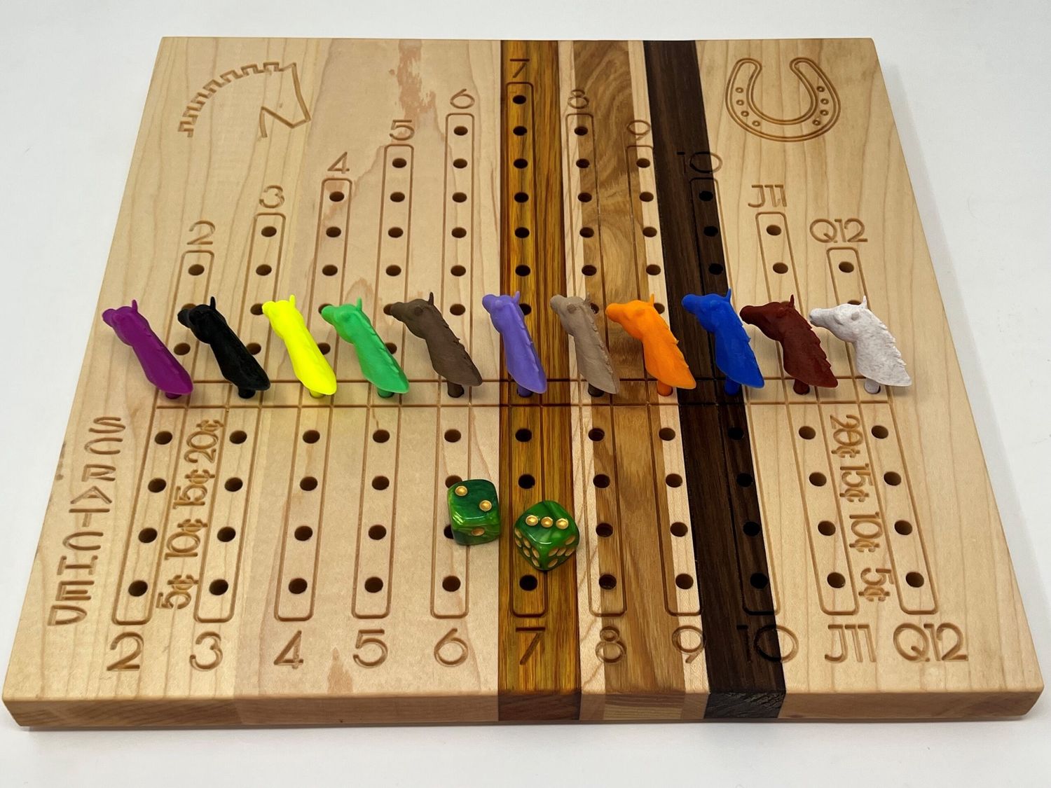 JEU DE COURSE DE CHEVAUX EN BOIS FAIT AU QUÉBEC