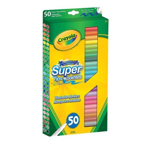 CRAYOLA - 50 MARQUEURS SUPER POINTE