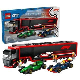 LEGO CITY 60445 - LE CAMION DE F1 AVEC LES VOITURES DE F1 RB20 ET AMR24