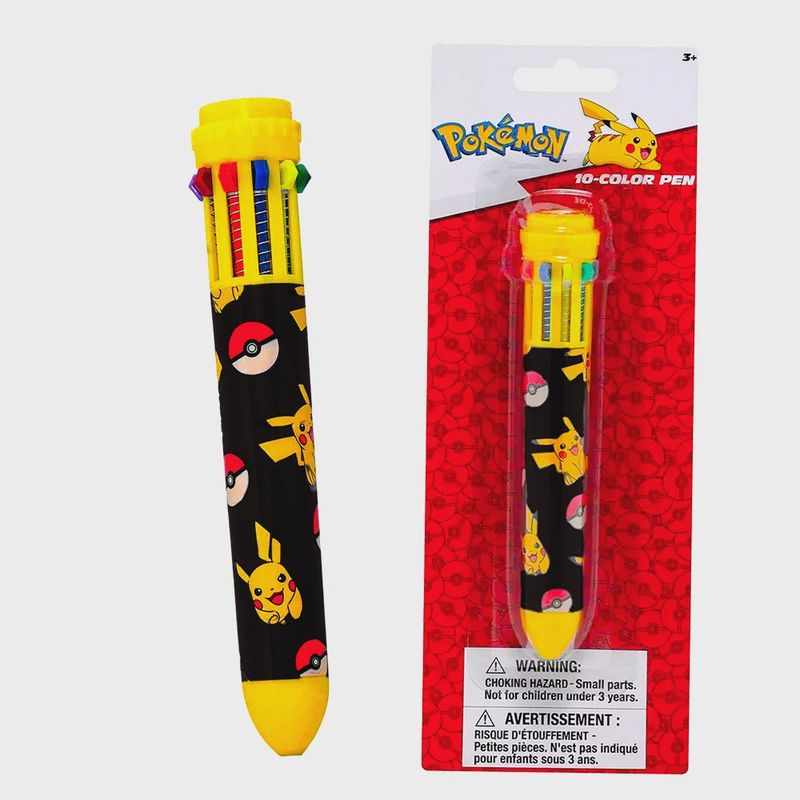 POKEMON - CRAYON STYLO 10 COULEURS