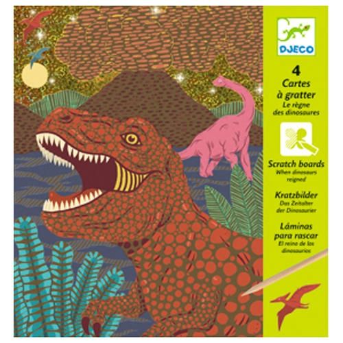 DJECO CARTES À GRATTER - DINOSAURE
