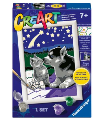 PEINTURE À NUMÉRO CREART - AMIS AU CLAIR DE LUNE