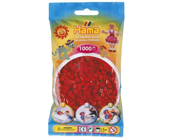 HAMA 1000 PIÈCES - ROUGE FONCÉ