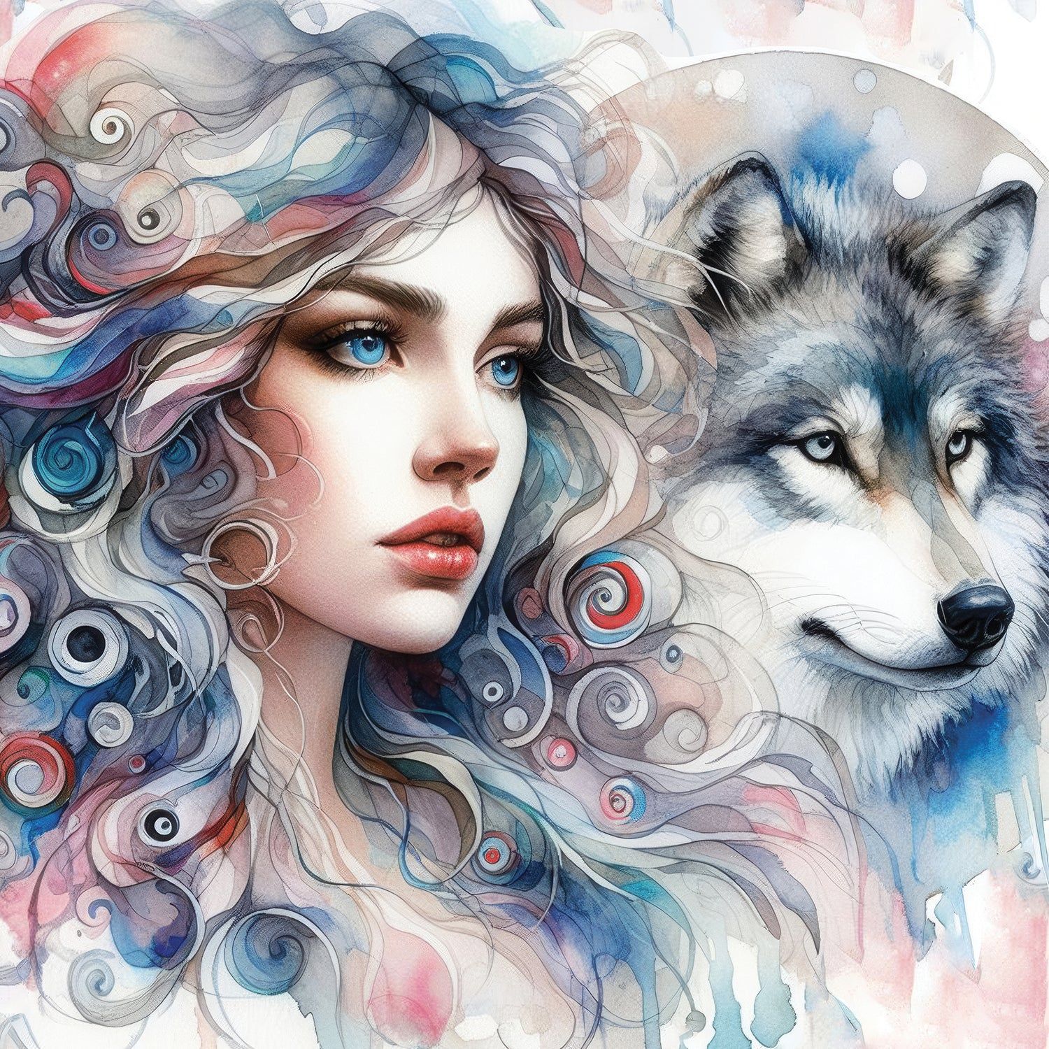BRODERIE DE DIAMANT JACAROU - WOLF GIRL