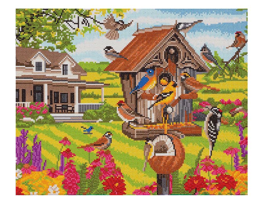 BRODERIE DE DIAMANTS CRYSTAL ART LARGE - GARDEN BIRDS