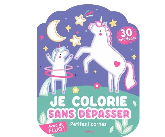 COLORIAGES FLUO - PETITE LICORNE