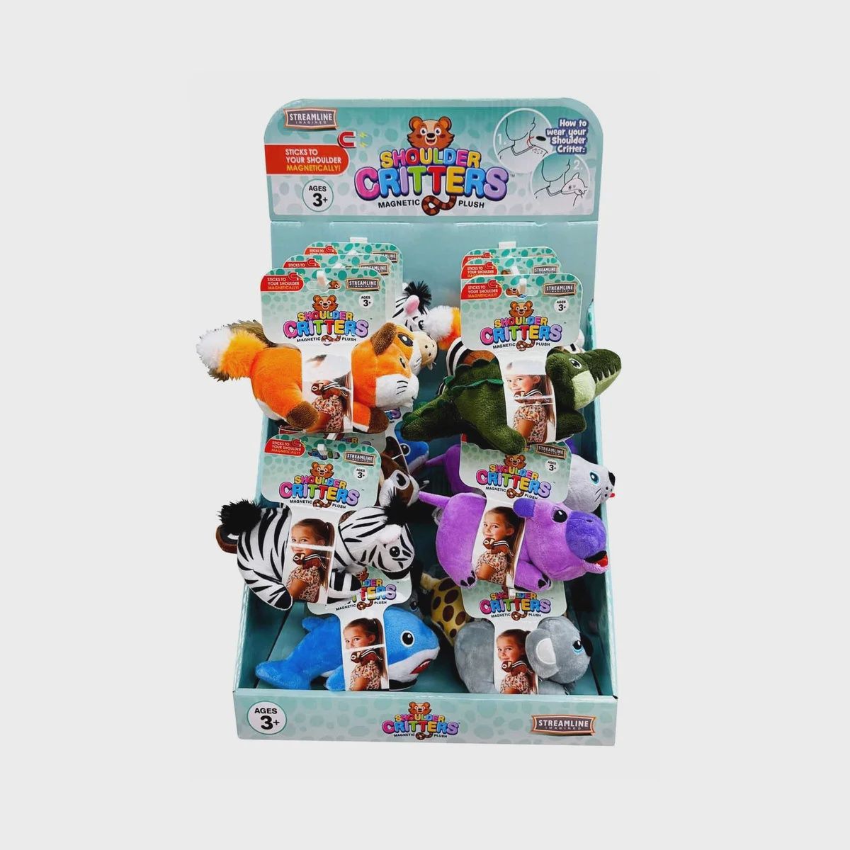 PELUCHE D'ÉPAULE MAGNÉTIQUE COUCHÉ