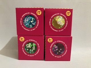 SQUEEZE - BALLE A PRESSER TRANSPARENTE AVEC ÉTOILES