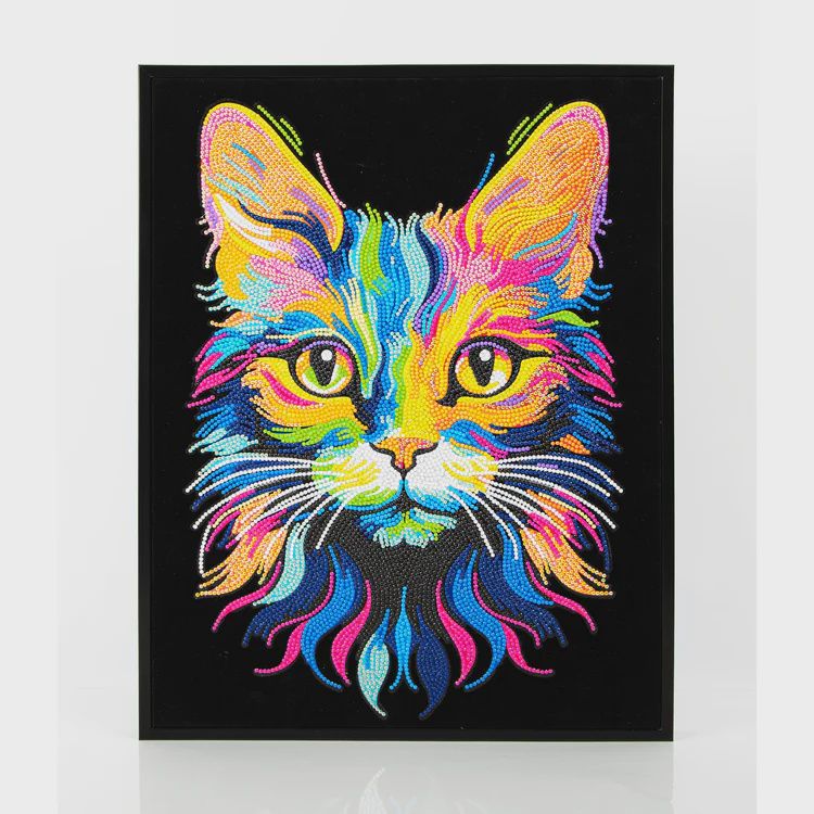 BRODERIE DE DIAMANT DIAMOND DOTZ - CHAT NÉON