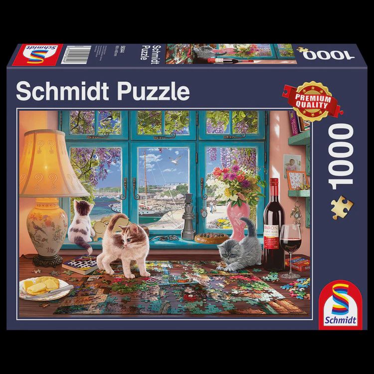 CASSE=TÊTE 1000 PIÈCES SCHMIDT - TABLE AVEC PUZZLE