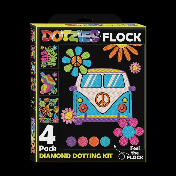 BRODERIE DE DIAMANT DOTZIES FLOCK - NEON PEACE &amp; LOVE