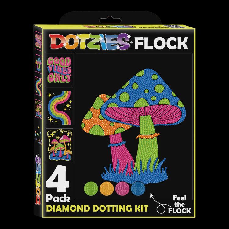 BRODERIE DE DIAMANT DOTZIES FLOCK - NEON GOOD VIBES