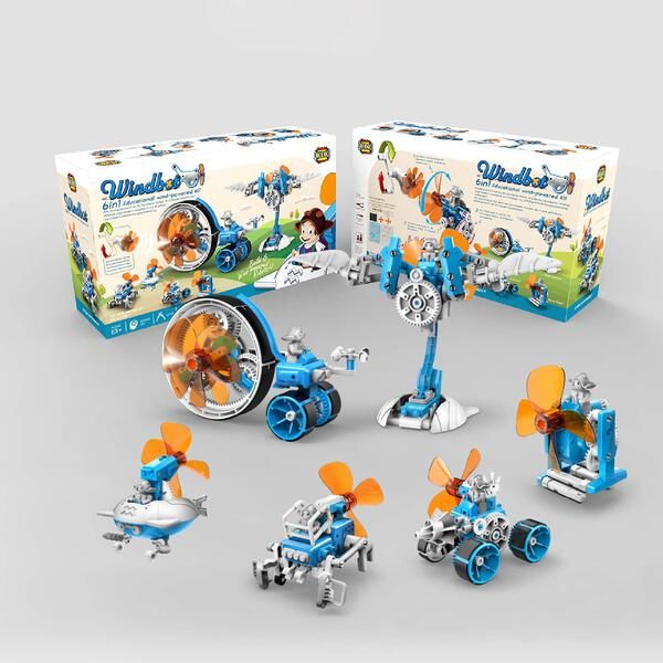 KIT ÉDUCATIF 6 EN 1 À ÉNERGIE ÉOLIENNE