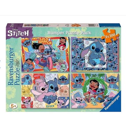 CASSE-TÊTE 4 X 100 PIÈCES RAVENSBURGER - ALOHA! (STITCH)