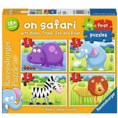 CASSE-TÊTE 2. 3. 4 ET 5 PIÈCES RAVENSBURGER - ON SAFARI