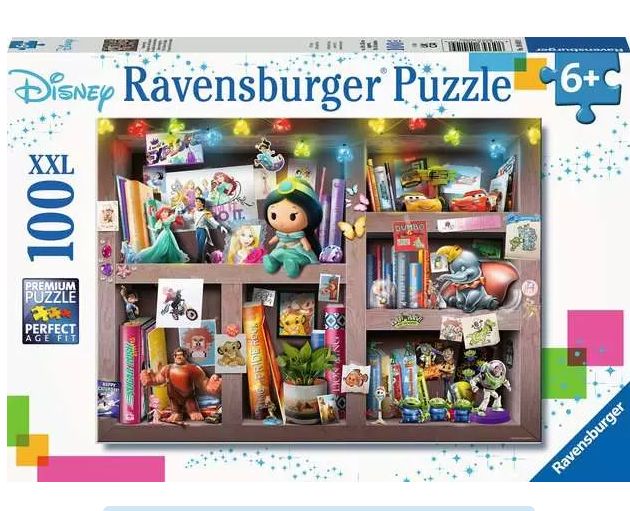 CASSE-TÊTE 100 PIÈCES RAVENSBURGER - L'ÉTAGÈRE DU COLLECTIONNEUR DISNEY