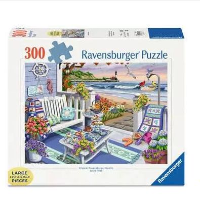 CASSE-TÊTE 300 PIÈCES XL RAVENSBURGER - GOÛTER EN BORD DE MER