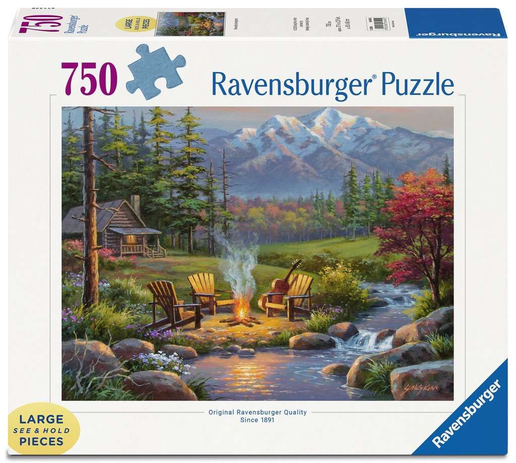 CASSE-TÊTE 750 PIÈCES XL RAVENSBURGER -SALON AU COIN DU FEU
