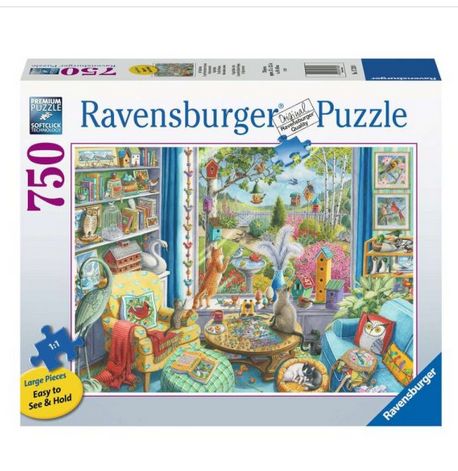 CASSE-TÊTE 750 PIÈCES XL RAVENSBURGER - LE PETIT OBSERVATEUR D'OISEAUX