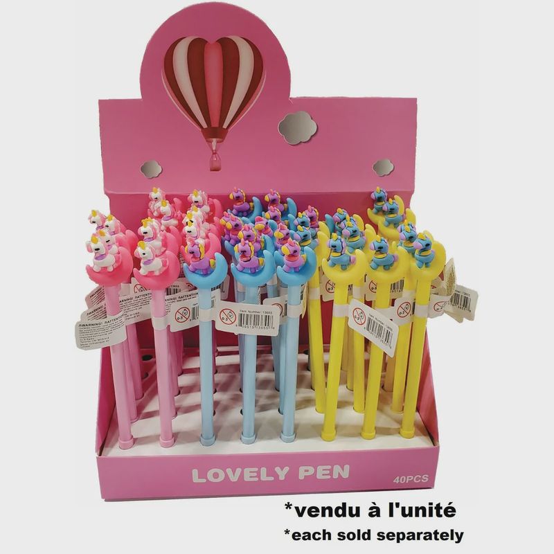 CRAYON STYLO - LICORNE SUR LA LUNE