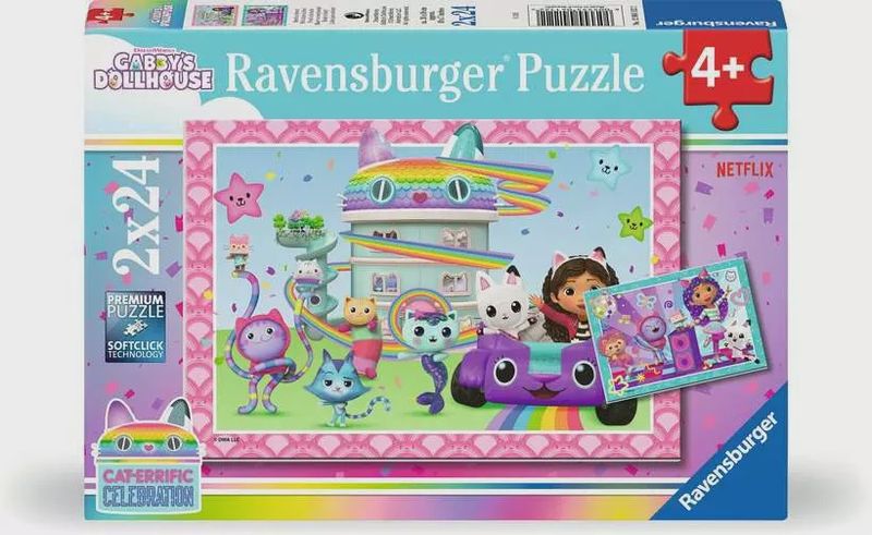 CASSE-TÊTE 2 X 24 PIÈCES RAVENSBURGER - PRÊT À FAIRE LA FÊTE
